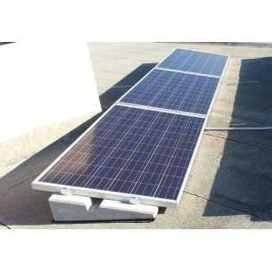 Supporto zavorra 3 pannelli su tetto piano