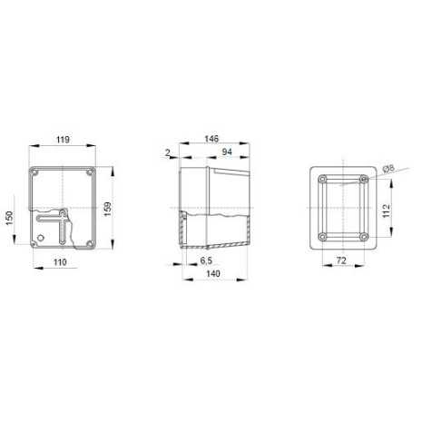 Scatola di derivazione coperchio alto Gewiss