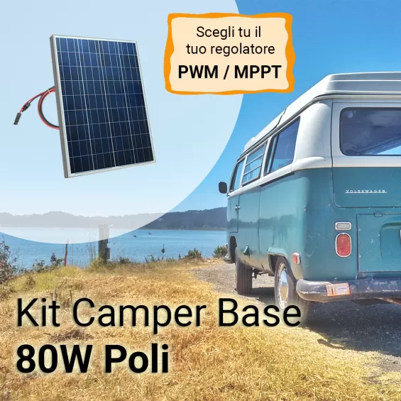 Kit Solare Camper 80W Poli Base