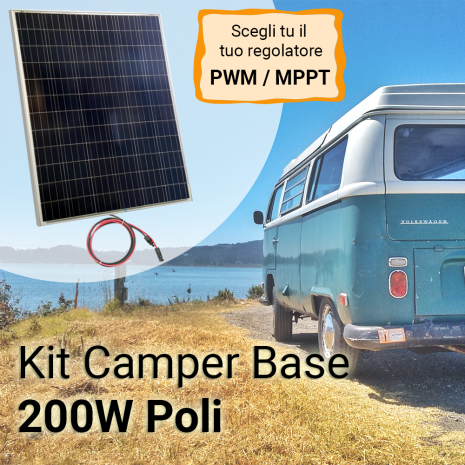 Kit Solare Camper 200W Poli Base