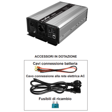 2000W/12V Inverter onda pura Alca Power funzione UPS e caricabatterie