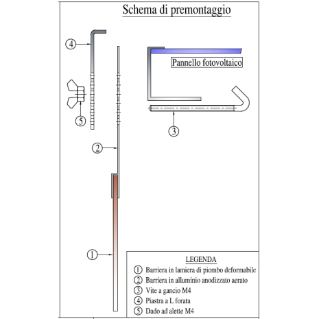 Kit a vite per barriera anti volatili