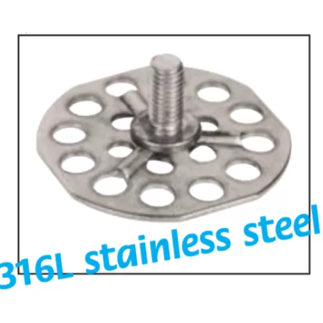 Piastrina ad incollare con inserto filettato M6