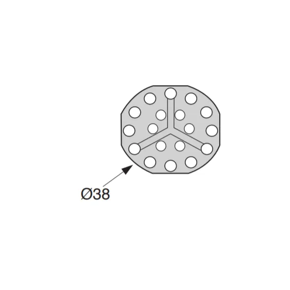 Piastrina ad incollare con inserto filettato M6