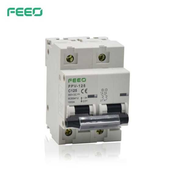 Interruttore bipolare automatico magnetotermico 125A per DC 550VDC