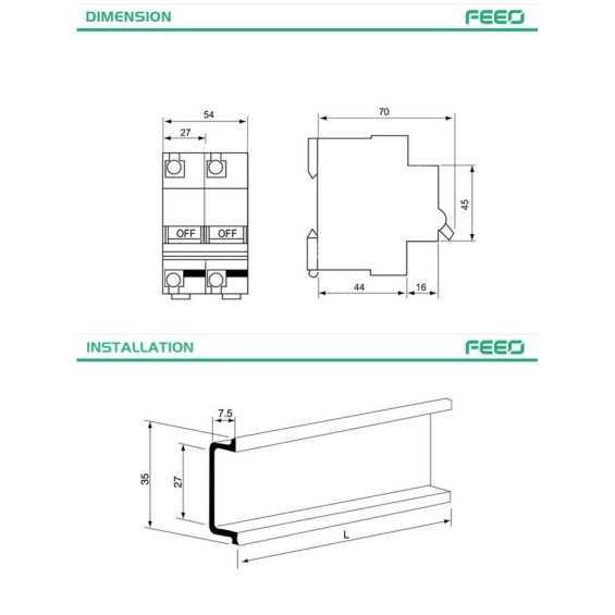 Interruttore bipolare automatico magnetotermico 125A per DC 550VDC Interruttore bipolare automatico magnetotermico 125A per DC 550VDC