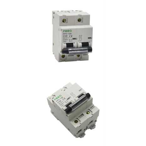 Interruttore bipolare automatico magnetotermico 125A per DC 550VDC