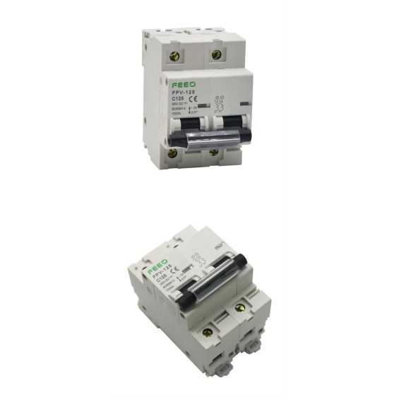 Interruttore bipolare automatico magnetotermico 100A per DC 550VDC Interruttore bipolare automatico magnetotermico 100A per DC 550VDC