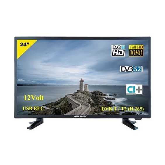 Tv Led 12V HD Majestic Digitale Terrestre e Satellitare 24 Pollici
