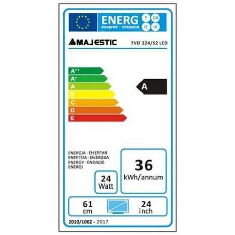 Tv Led 12V HD Majestic Digitale Terrestre e Satellitare 24 Pollici