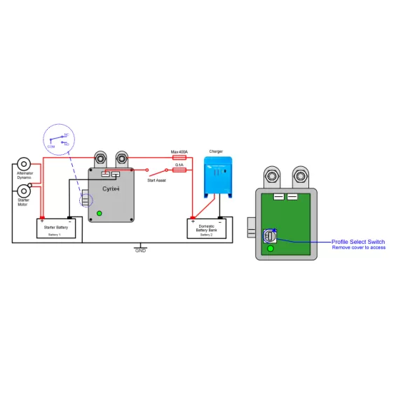 Combinatore di batteria Victron Cyrix 12/24V - 400A Combinatore di batteria Victron Cyrix 12/24V - 400A
