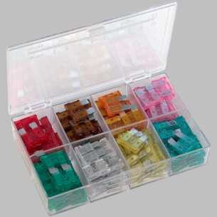 Confezione 120 fusibili a lamelle tipo automobilistico 19 mm