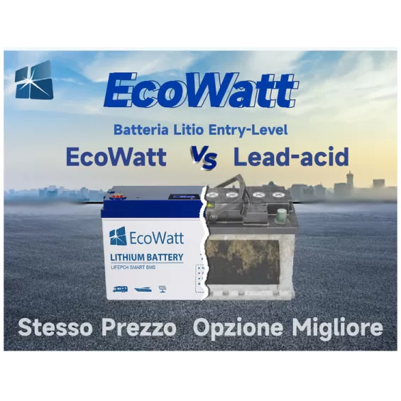 Batteria LiFePO4 100Ah 12V EcoWatt Batteria LiFePO4 100Ah 12V EcoWatt