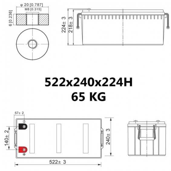 Batteria 200Ah 12V Prime Deep Cycle Batteria 200Ah 12V Prime Deep Cycle