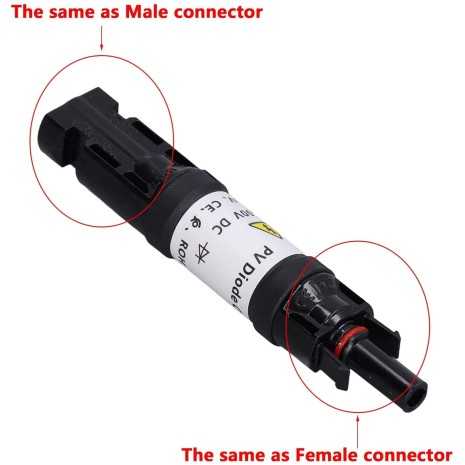 Connettore multicontact MC4 con diodo di blocco 30A