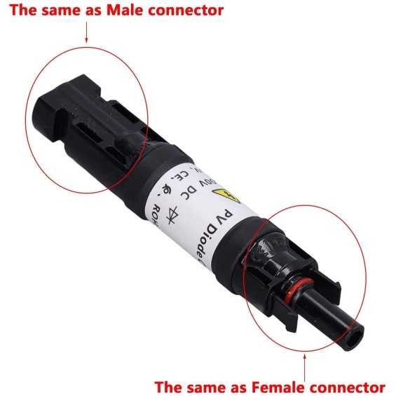 Connettore multicontact MC4 con diodo di blocco 30A
