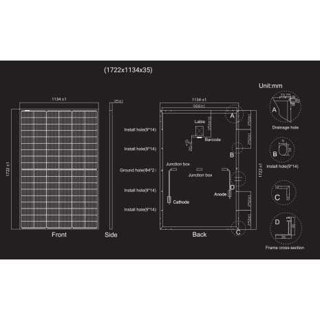 415W Pannello Monocristallino Triton 24V Exe Solar
