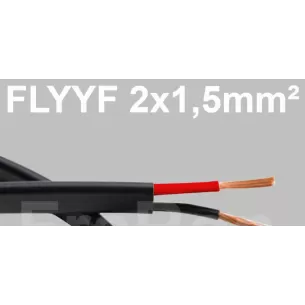 cavo 2x1,5 rosso-nero flat