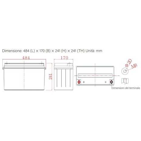 Batteria 100Ah 12V Ultimatron Deep Cycle