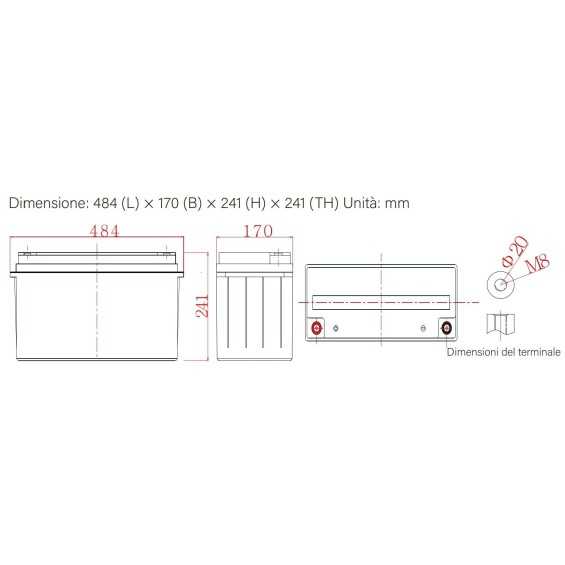Batteria 100Ah 12V Ultimatron Deep Cycle Batteria 100Ah 12V Ultimatron Deep Cycle