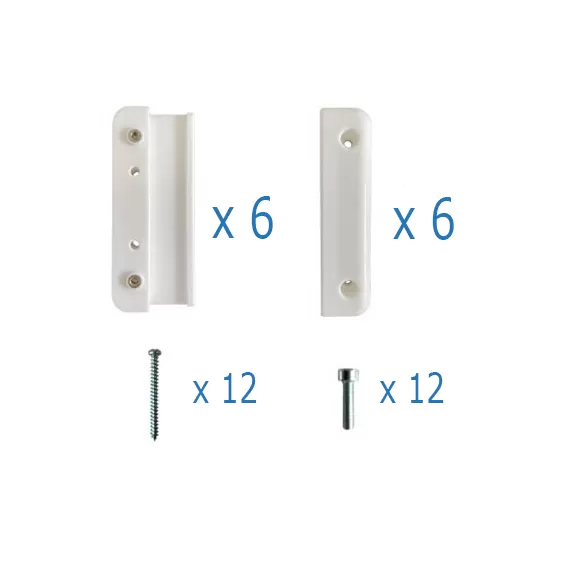 6 Supporti dritti ingombro limitato per montaggio pannelli su camper