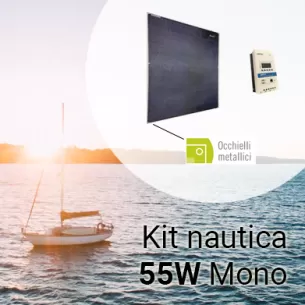 Kit Solare Nautica 55W SemiFlex con pannello Mareflex Phaesun