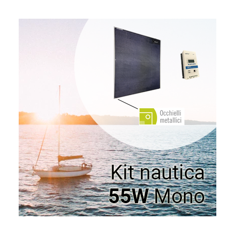 Kit Solare Nautica 55W SemiFlex con pannello Mareflex Phaesun