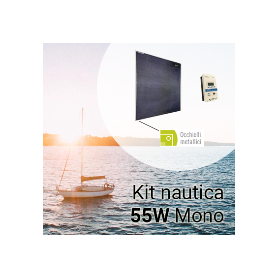 Kit Solare Nautica 55W SemiFlex con pannello Mareflex Phaesun