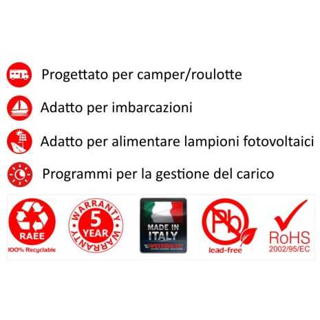 Regolatore di carica 20A MPPT 12/24V