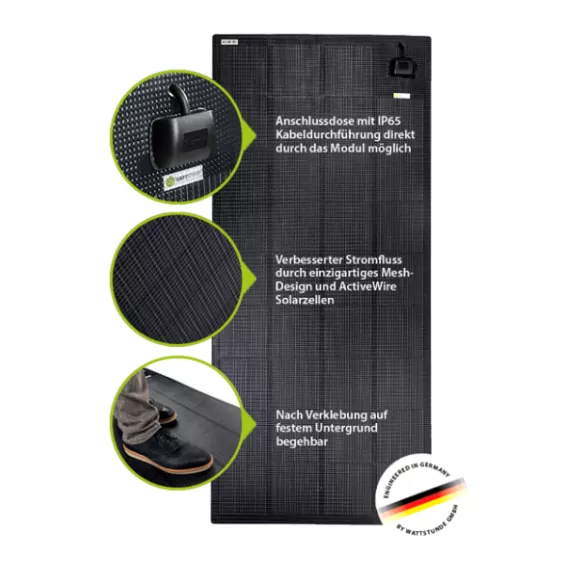 150W pannello flessibile versione marina Wattstunde