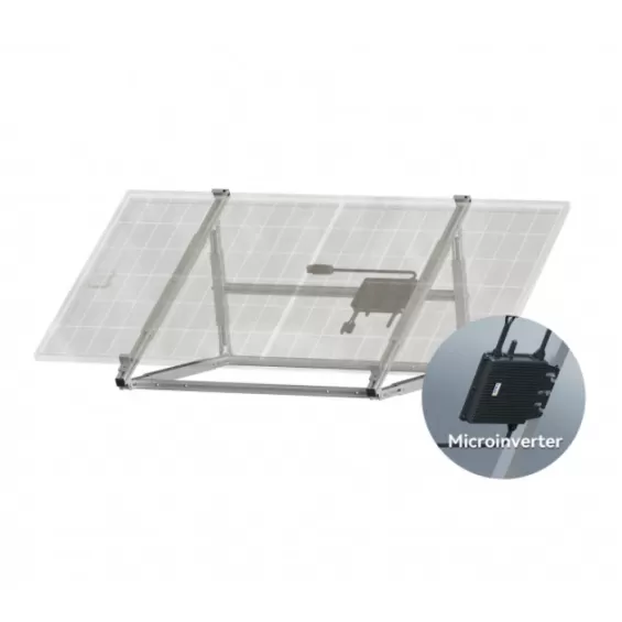 Impianto Plug&Play 410W con microinverter 300W pieghevole da balcone o muro