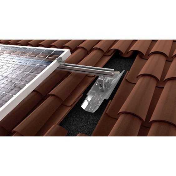 Supporto 1 pannello su coppo Supporto 1 pannello su coppo