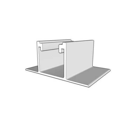 Barra 1,2m - Profilo in alluminio per supporto lamiera grecata