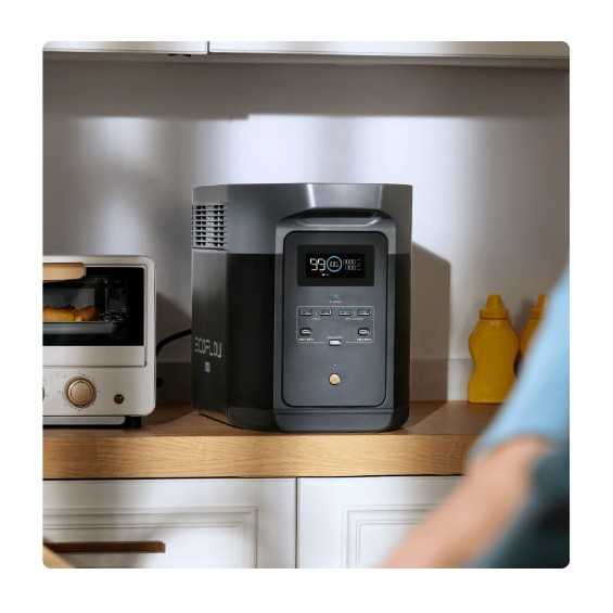 Delta 2 Max Power Station 2048Wh LifePo4 + Inverter 2400 + aliment. 5V/12V EcoFlow