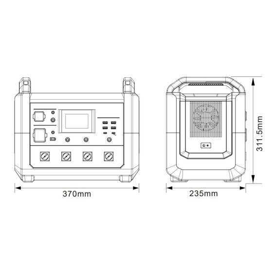 PowerCube Power Station 1.485Wh Litio + Inverter 1.500W + aliment. 5V/12V Ultimatron