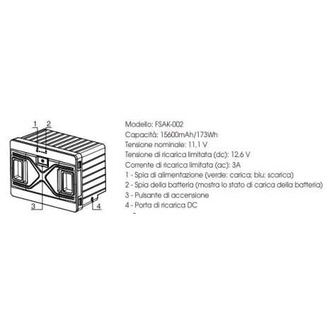 Batteria ioni di litio rimovibile per frigo...