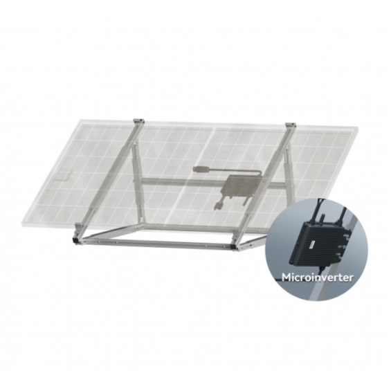 Impianto Plug&Play 410W con microinverter 300W pieghevole da balcone o muro