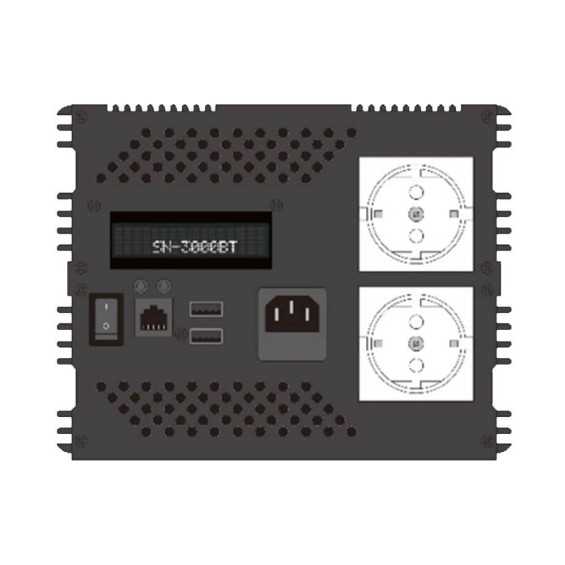 3000W/12V Inverter/Caricabatterie/Commutatore di linea
