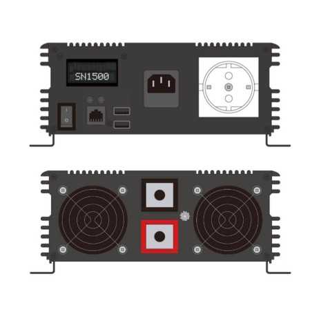 1500W/12V Inverter/Caricabatterie/Commutatore...