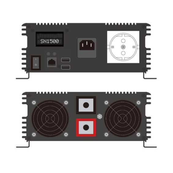 1500W/12V Inverter/Caricabatterie/Commutatore di linea