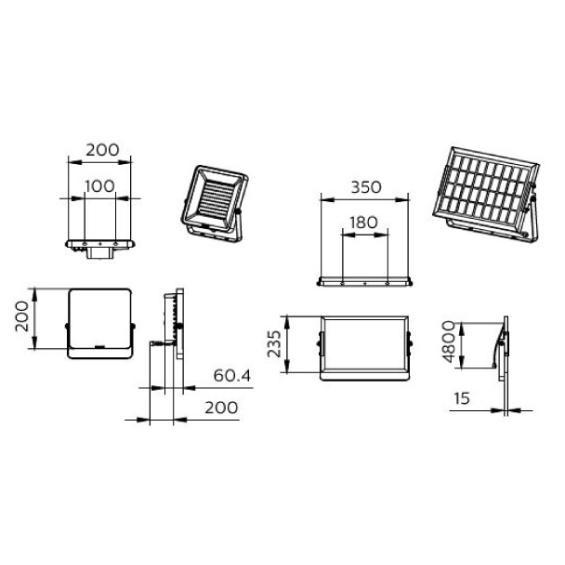 PHILIPS LIGHTING - Proiettore Ledinaire Solar 910 lm, 6,5 W, 4000 K, IR remoto, IP65