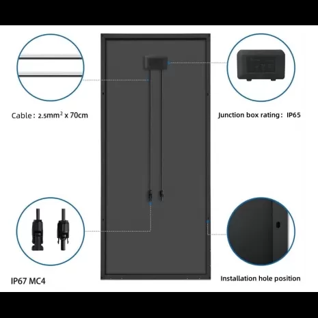 100W Pannello Fotovoltaico Monocristallino 12V...