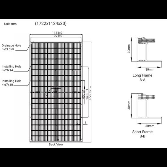 450W Pannello Fotovoltaico Monocristallino Neptun TOPCON 24V Exe Solar | Bifacciale vetro-vetro