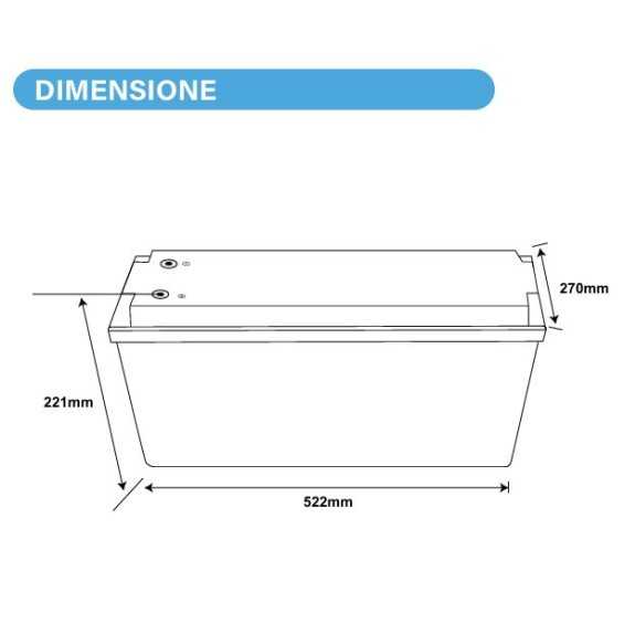 Dimensioni Batteria Litio 200Ah 24V Ultimatron Dimensioni Batteria Litio 200Ah 24V Ultimatron