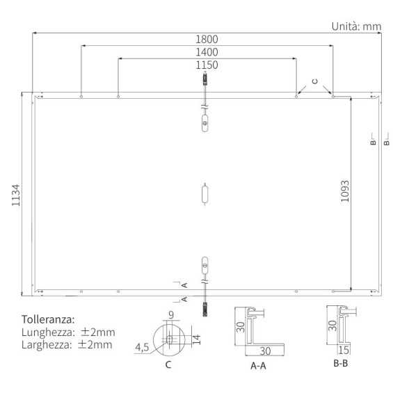 460W Pannello Fotovoltaico Monocristallino 24V Longi Hi-Mo 6M Explorer celle Perc Half-Cut