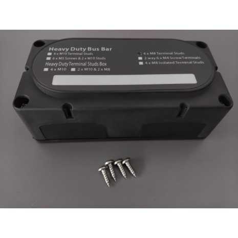 Bus-bar di distribuzione 300A 4xM8 colore nero