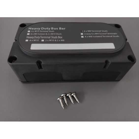 Bus-bar di distribuzione 300A 4xM8 colore nero