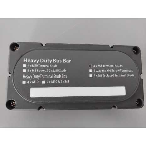 Bus-bar di distribuzione 300A 4xM8 colore nero