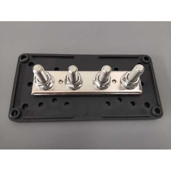 Bus-bar di distribuzione 300A 4xM8 colore nero