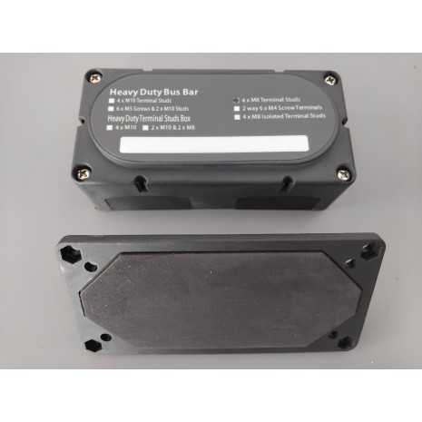 Bus-bar di distribuzione 300A 4xM8 colore nero
